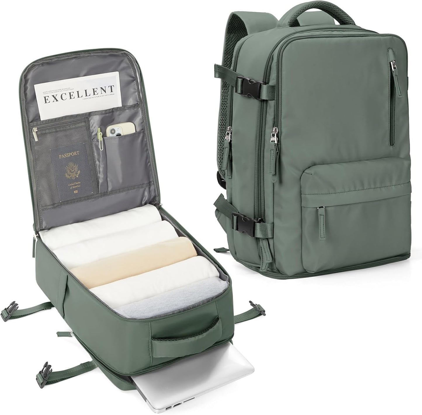Multi-compartment laptop bag with adjustable shoulder strap