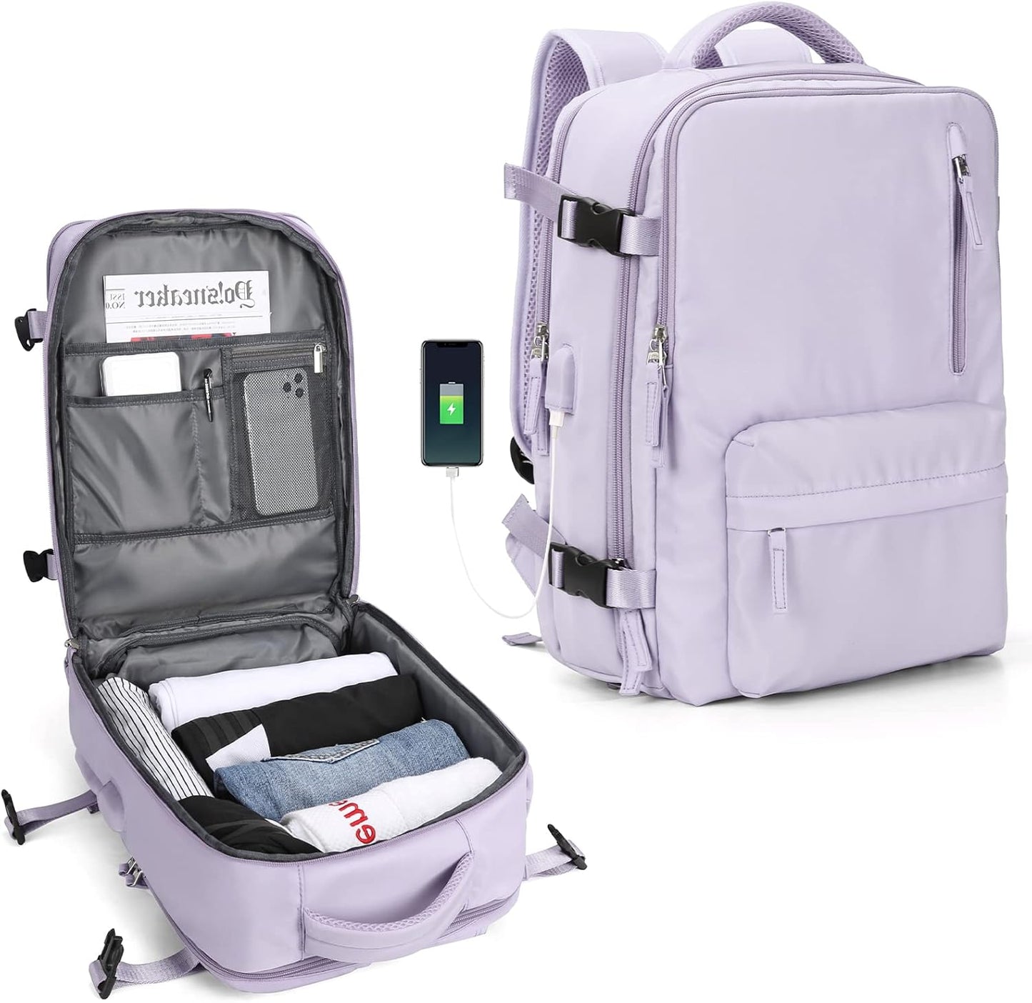Multi-compartment laptop bag with adjustable shoulder strap