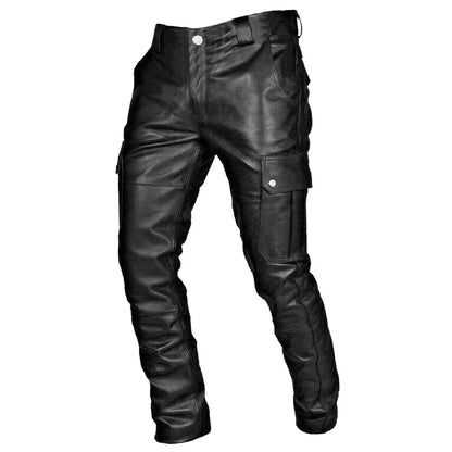 Men's leather trousers in biker style – RoadVance