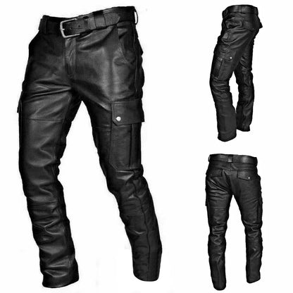 Men's leather trousers in biker style – RoadVance