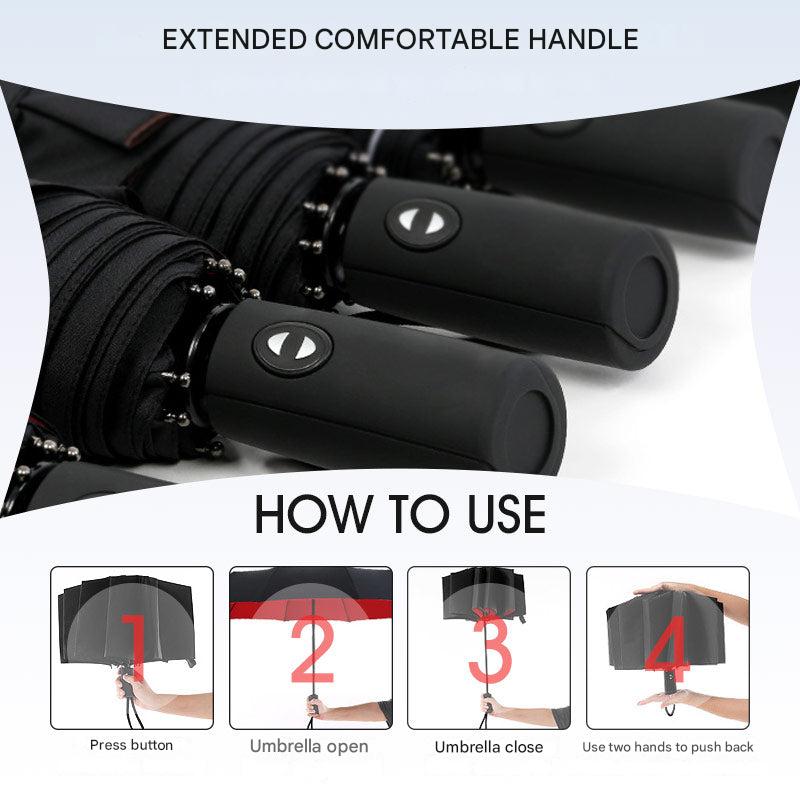 Storm-proof & Foldable Umbrella – AeroShield