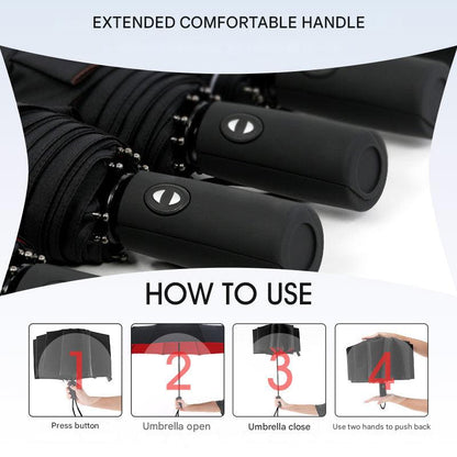 Storm-proof & Foldable Umbrella – AeroShield