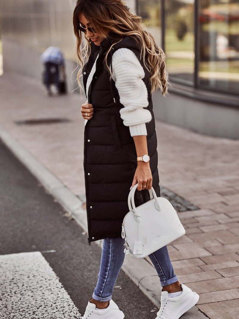 Knee-Length Padded Ladies Bodywarmer - Aurora
