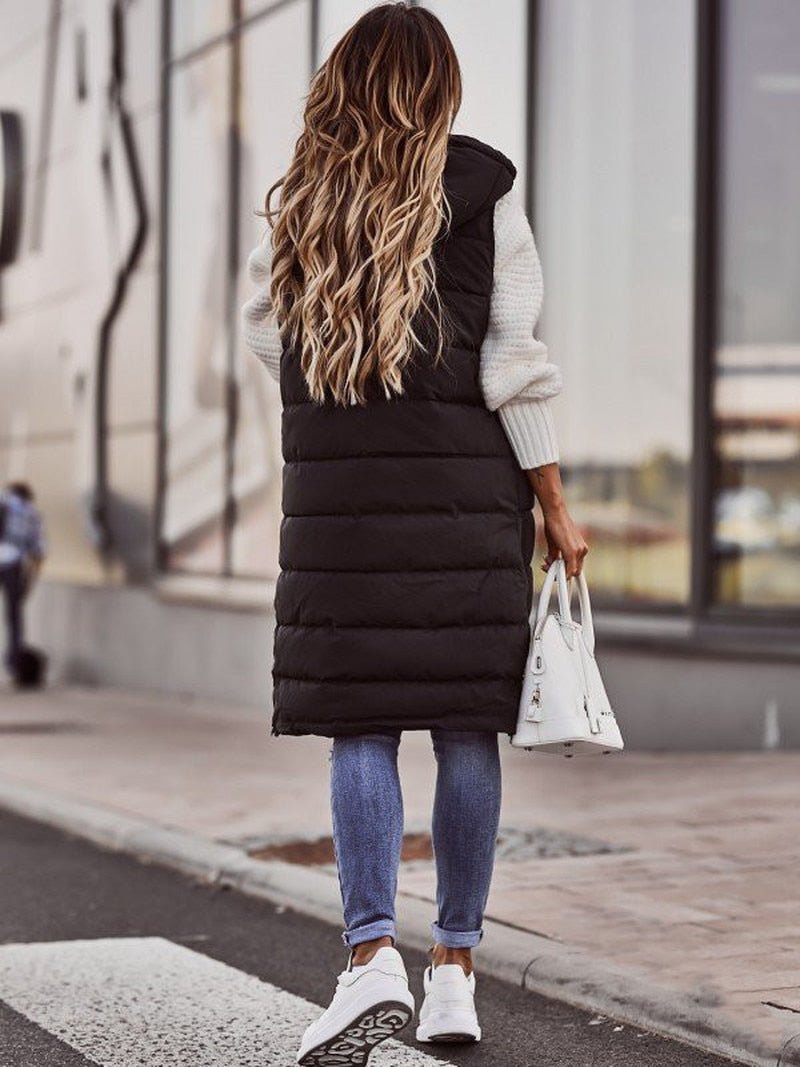 Knee-Length Padded Ladies Bodywarmer - Aurora