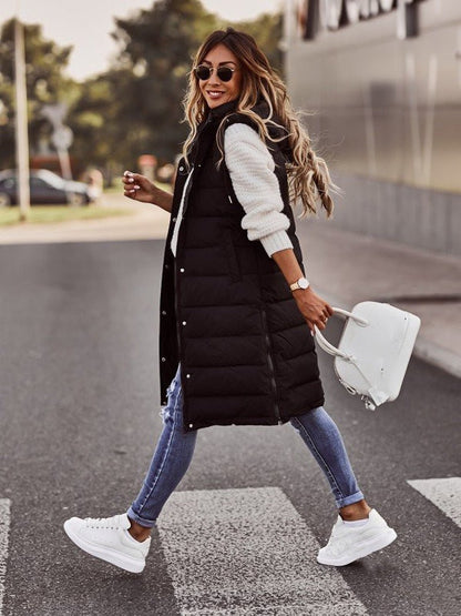 Knee-Length Padded Ladies Bodywarmer - Aurora