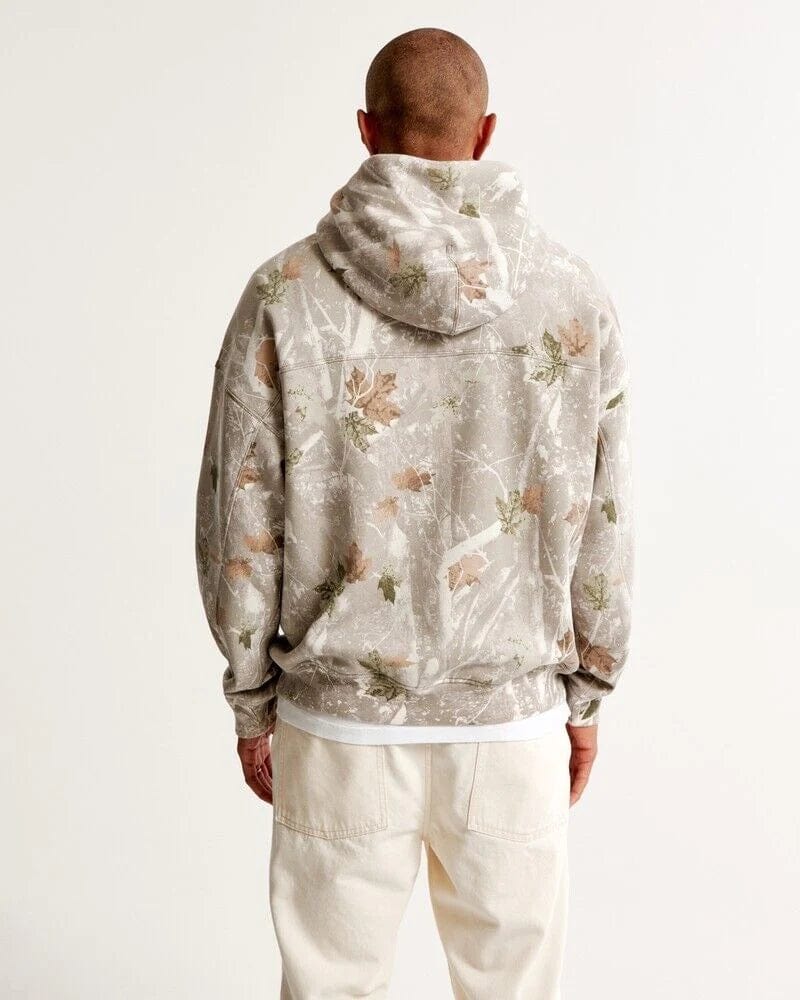 Cuddly autumn hoodie with back print – Love