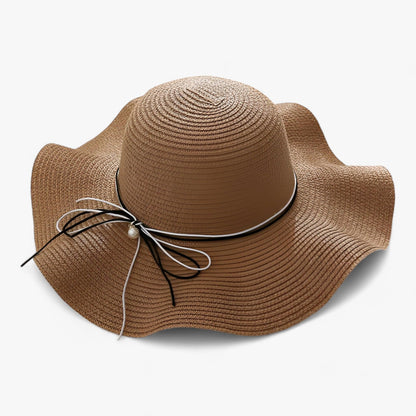 Airy women's beach hat with bow and UV protection - BreezeBow