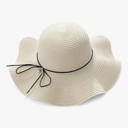 Airy women's beach hat with bow and UV protection - BreezeBow