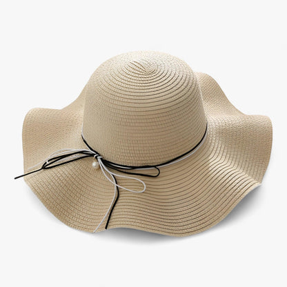 Airy women's beach hat with bow and UV protection - BreezeBow
