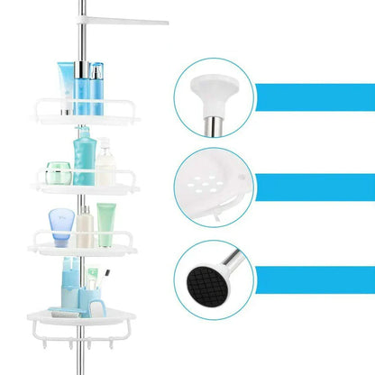 Telescopic Shower Rack with 4 Shelves – VertiRack