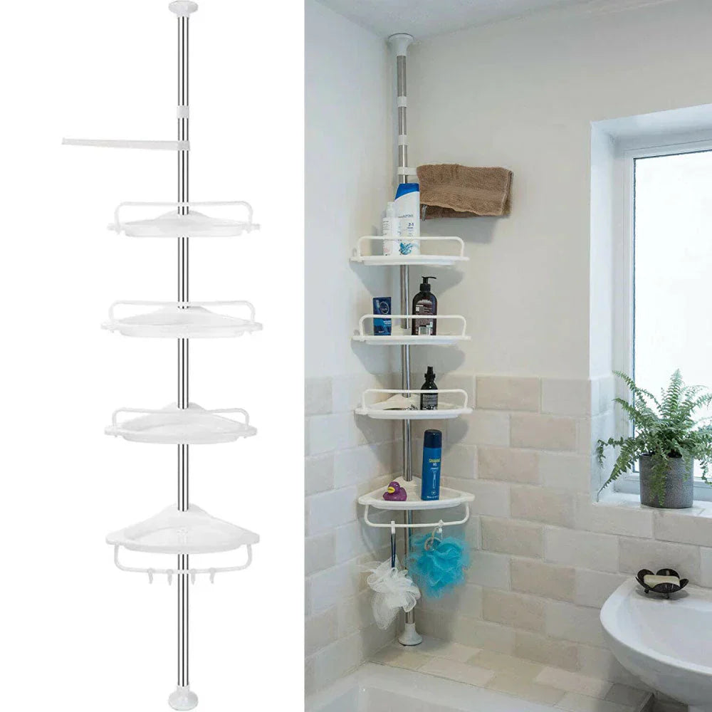 Telescopic Shower Rack with 4 Shelves – VertiRack