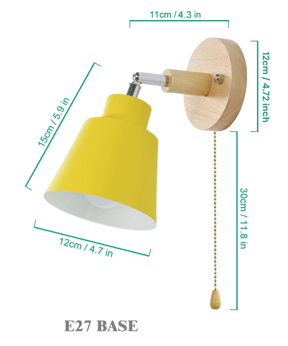 Wall lamp with pull switch - TwistGlow