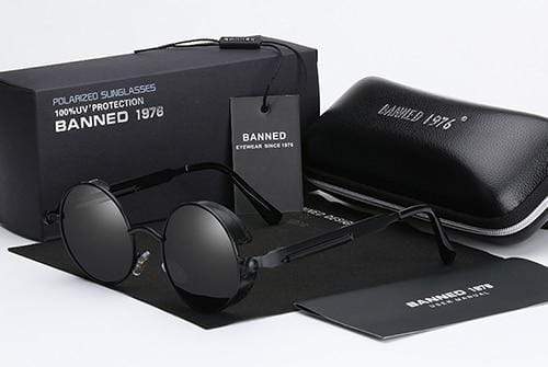 Retro Round Polarised Steampunk Sunglasses – Argo