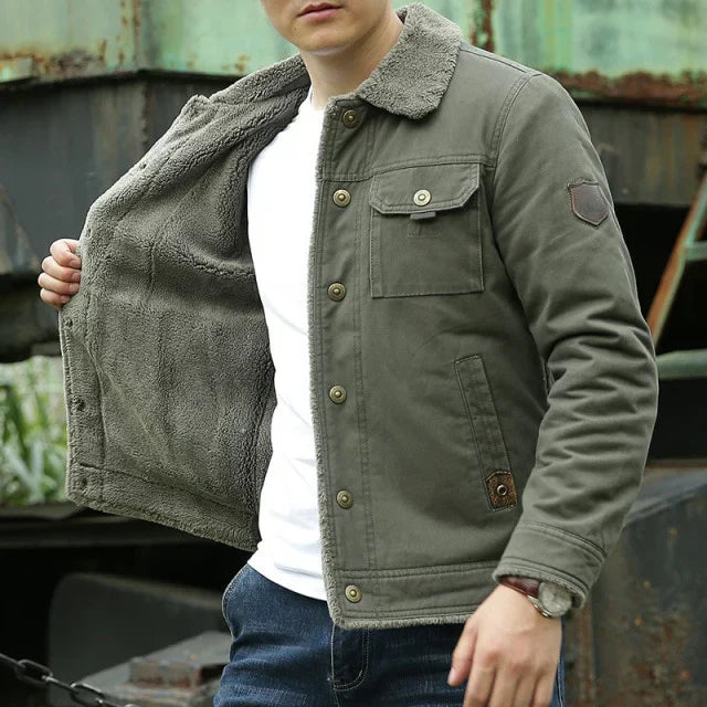 Men's Laid Outdoor Winter Jacket – Lined with Wool Lining – Danny