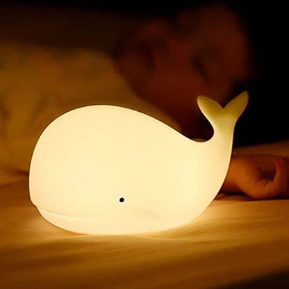 Cute Whale Night Light with Colour Change - GlowWhale
