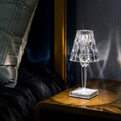Crystal Table Lamp with Touch Control - LumeCrystal
