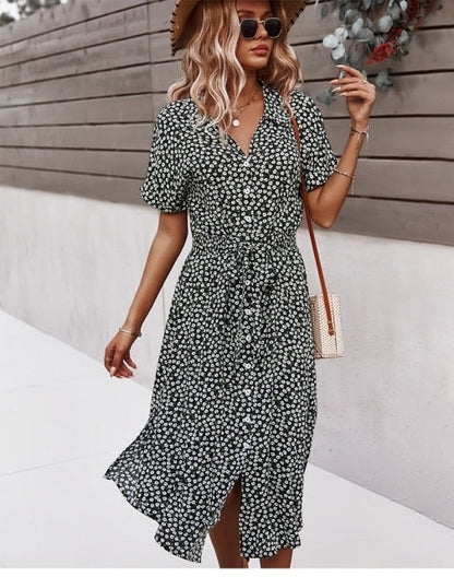 Boho Flower Midi Dress - Isla