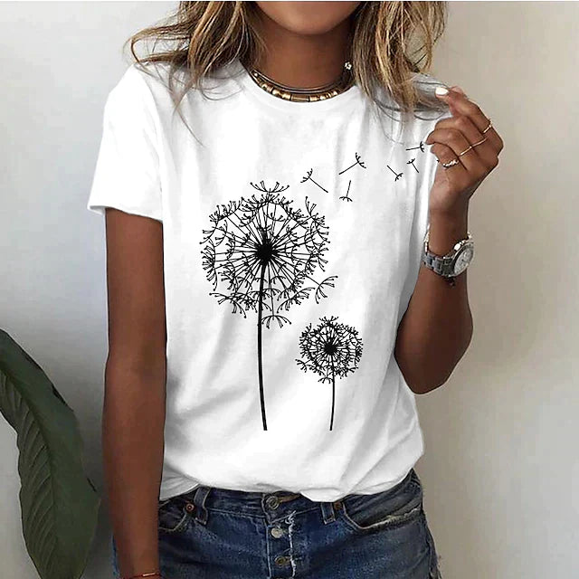 Comfortable women's t-shirt with round neck & soft fabric – Rhea