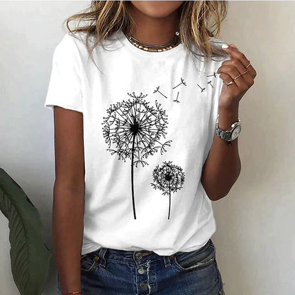 Comfortable women's t-shirt with round neck & soft fabric – Rhea