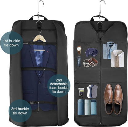 Foldable Waterproof Travel Clothes Bag – Portable Suit Organiser with Strap