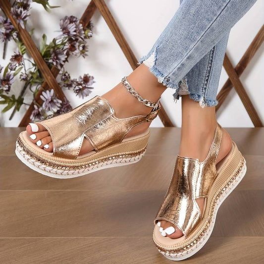 Stylish orthopaedic women's fringed sandals – Tilda