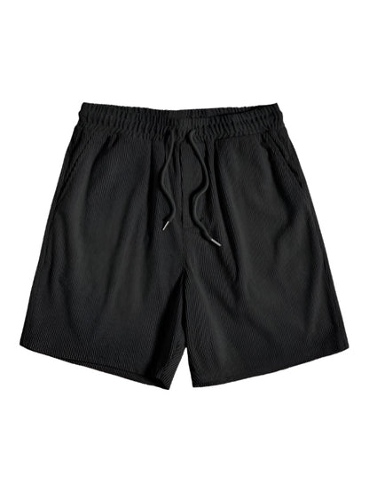 Trendy men's summer set with striped design - Beach Style