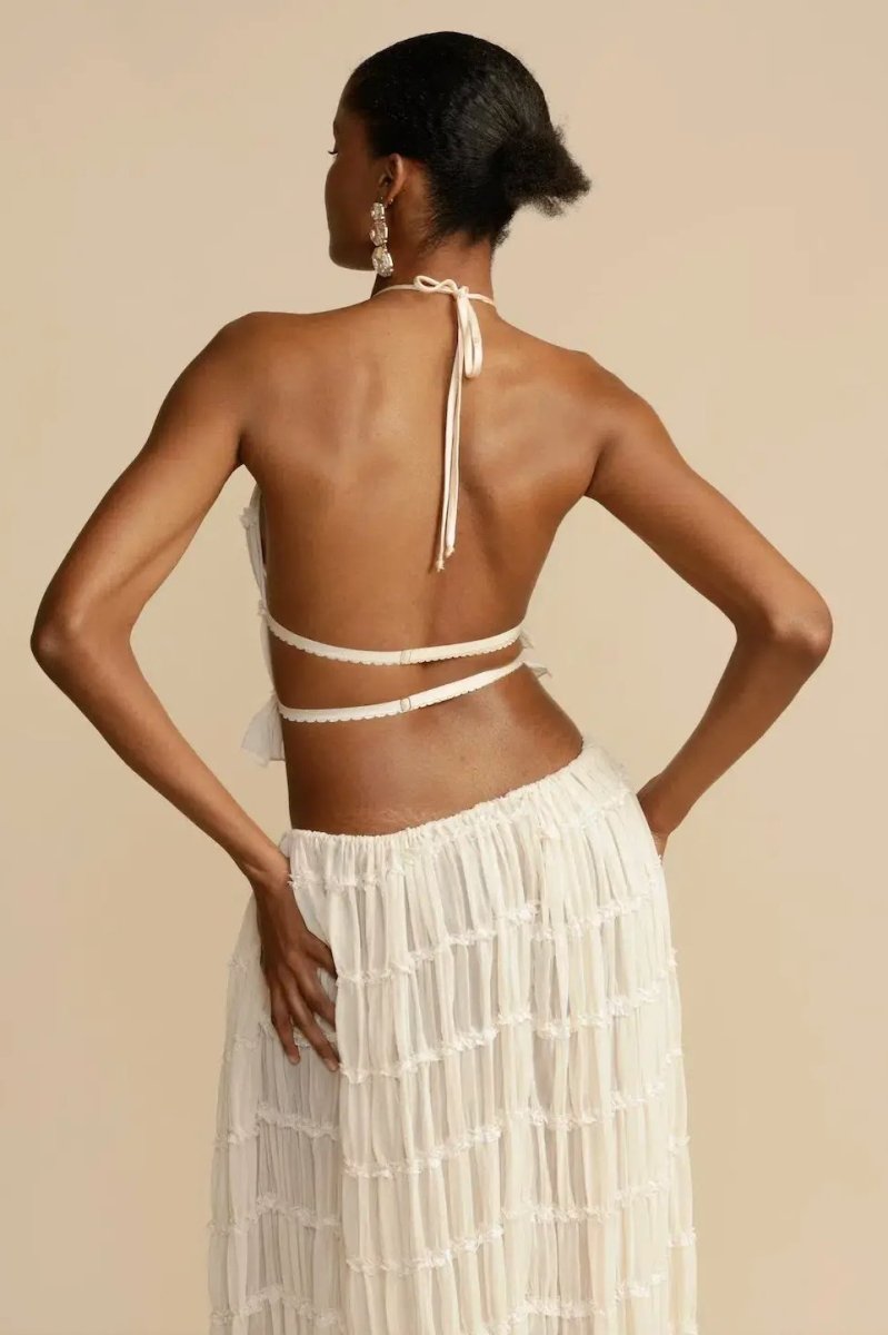 Trendy ladies' summer two-piece with halter top & maxi skirt – Lorena