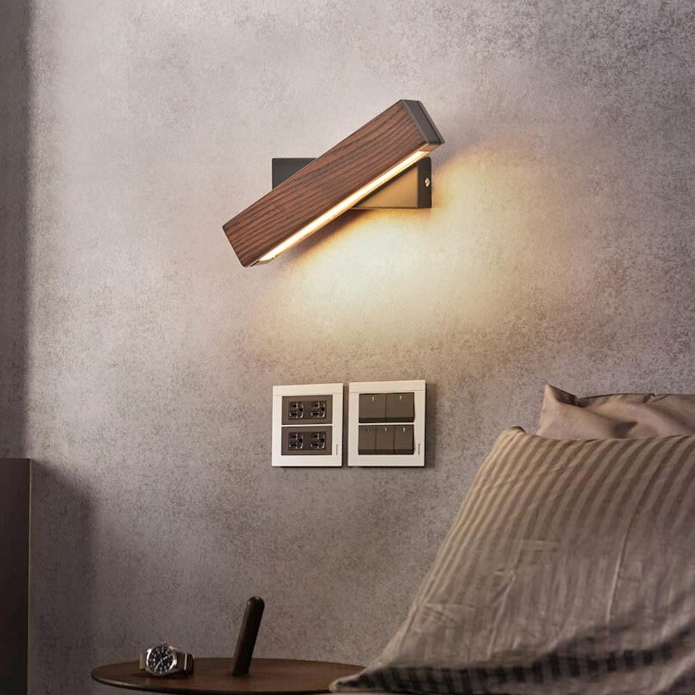 Wooden LED Wall Lamp with Rotating Function - Twilight Pivot