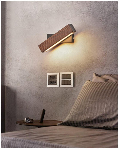Wooden LED Wall Lamp with Rotating Function - Twilight Pivot