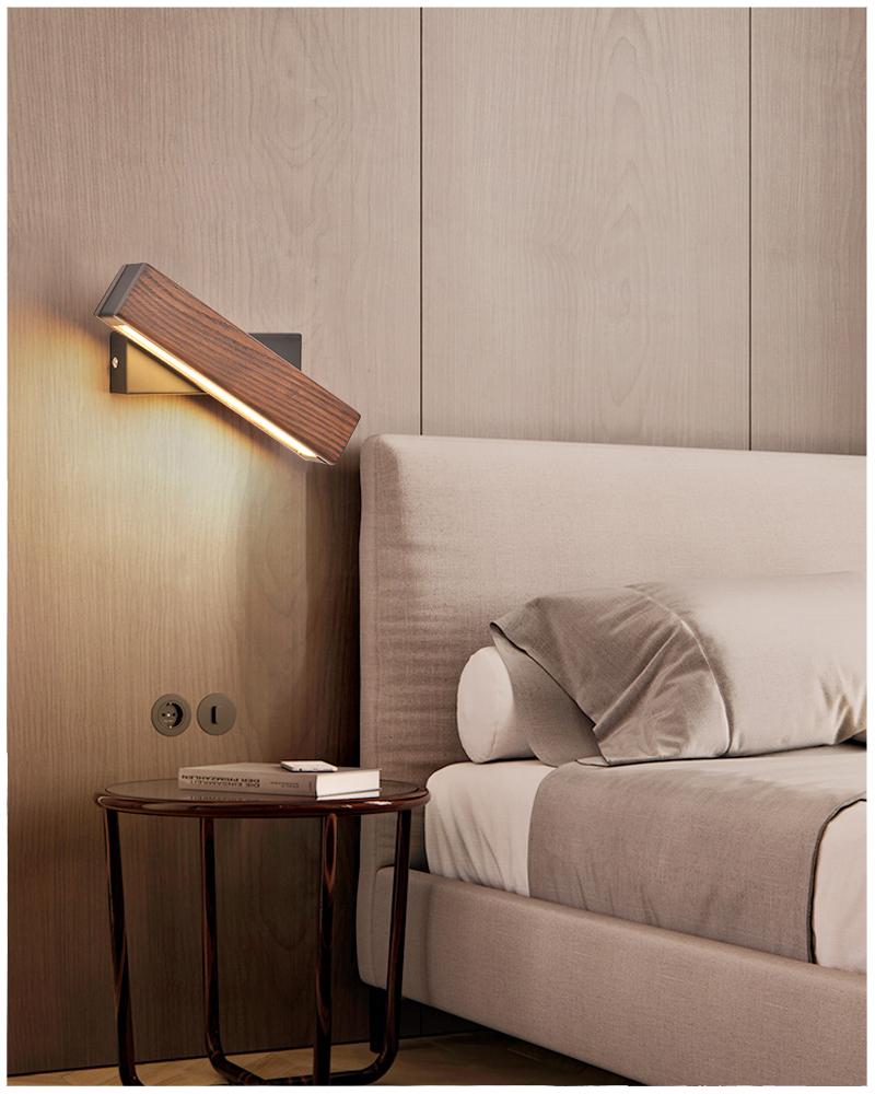 Wooden LED Wall Lamp with Rotating Function - Twilight Pivot