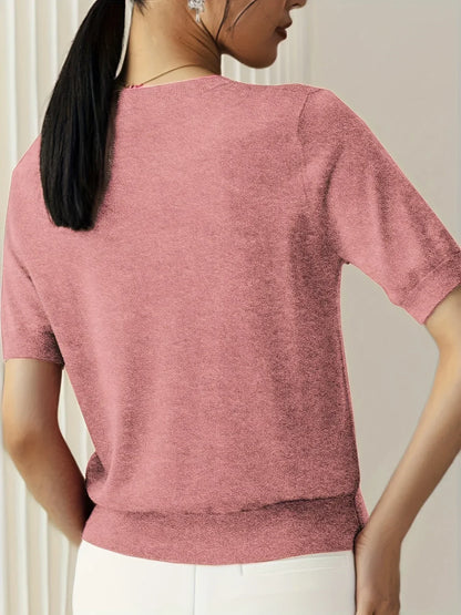 Ladies Short Sleeve Spring Sweater – Mila