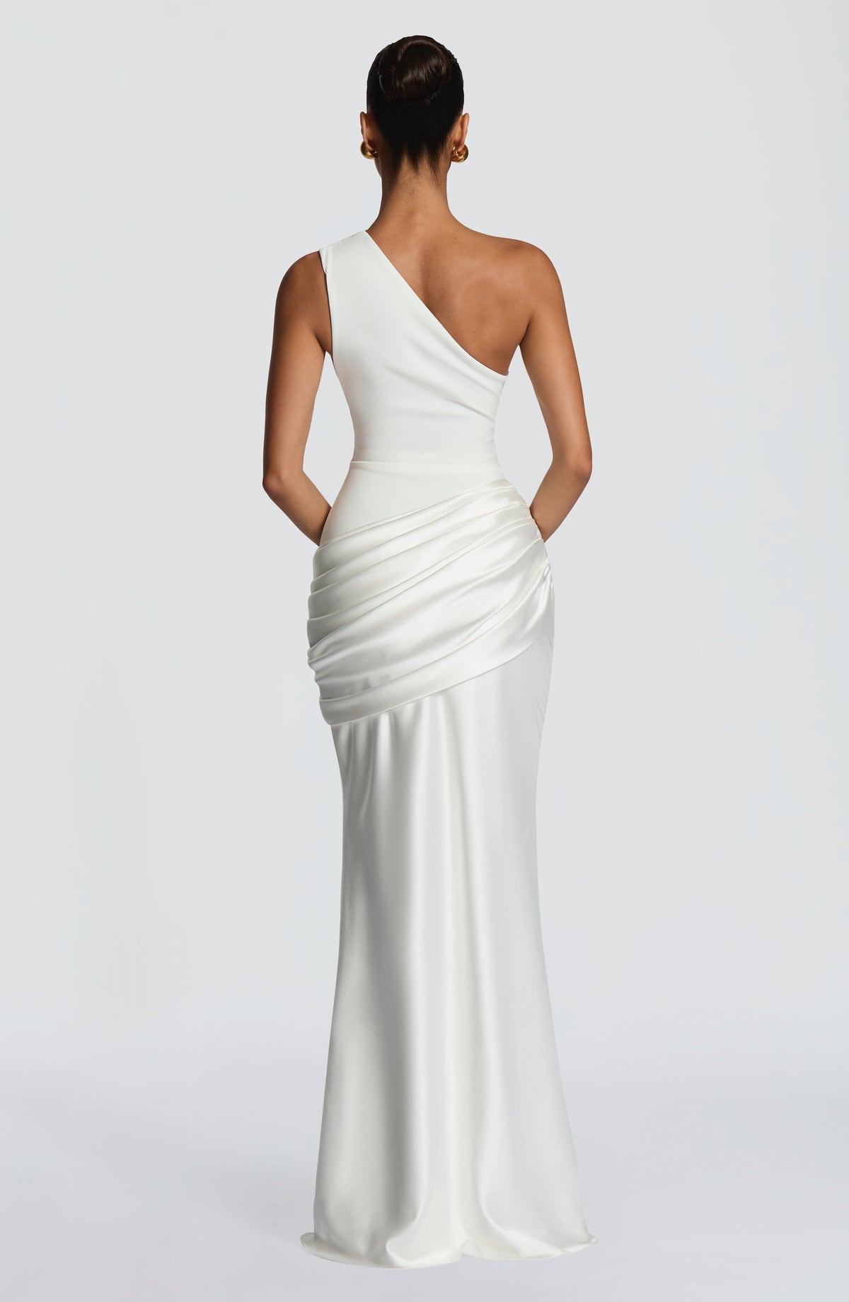 Abbey One-Shoulder Satin Maxi Dress 23