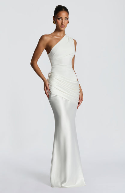 Abbey One-Shoulder Satin Maxi Dress 24
