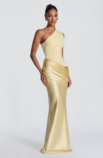 Abbey One-Shoulder Satin Maxi Dress 47