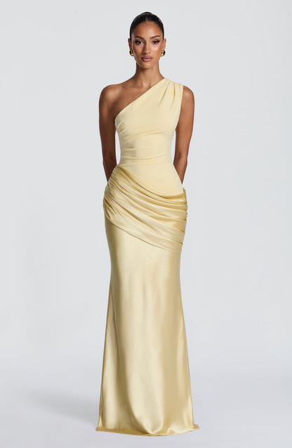 Abbey One-Shoulder Satin Maxi Dress 45