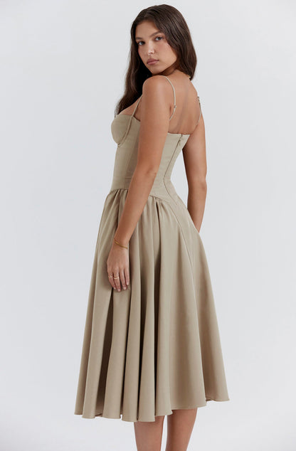 Summer dress with Sweetheart Neckline – Elvira