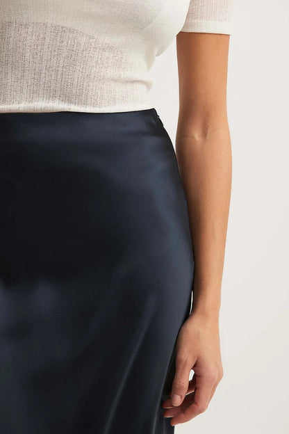 High Waist Satin Skirt – Leona