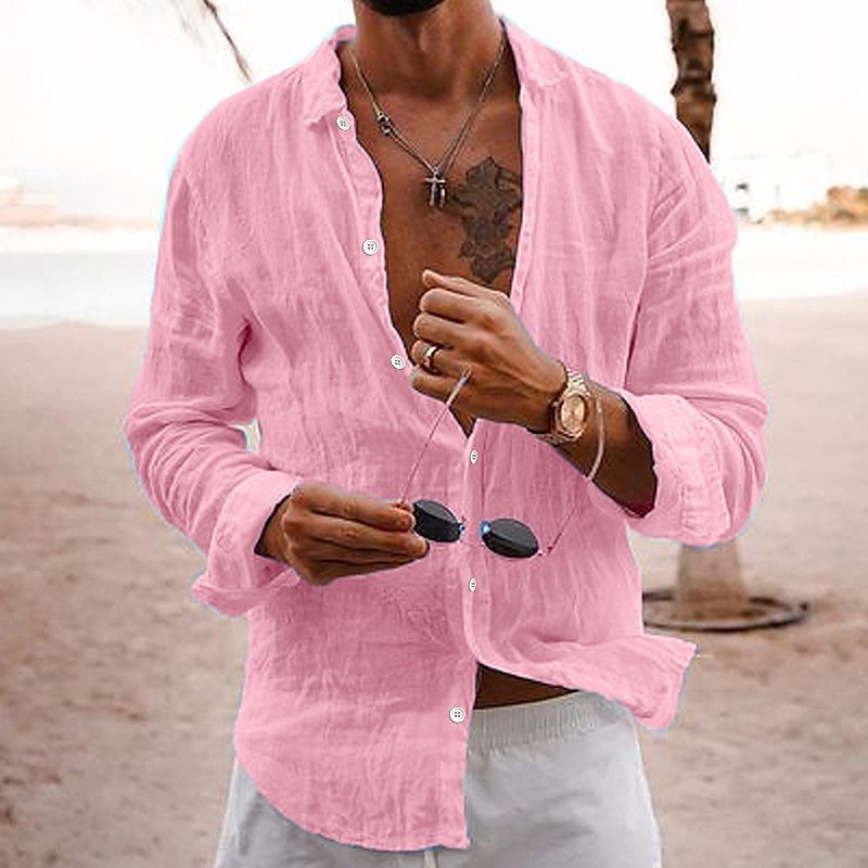Breathable and lightweight men's summer shirt made of cotton – Francesco