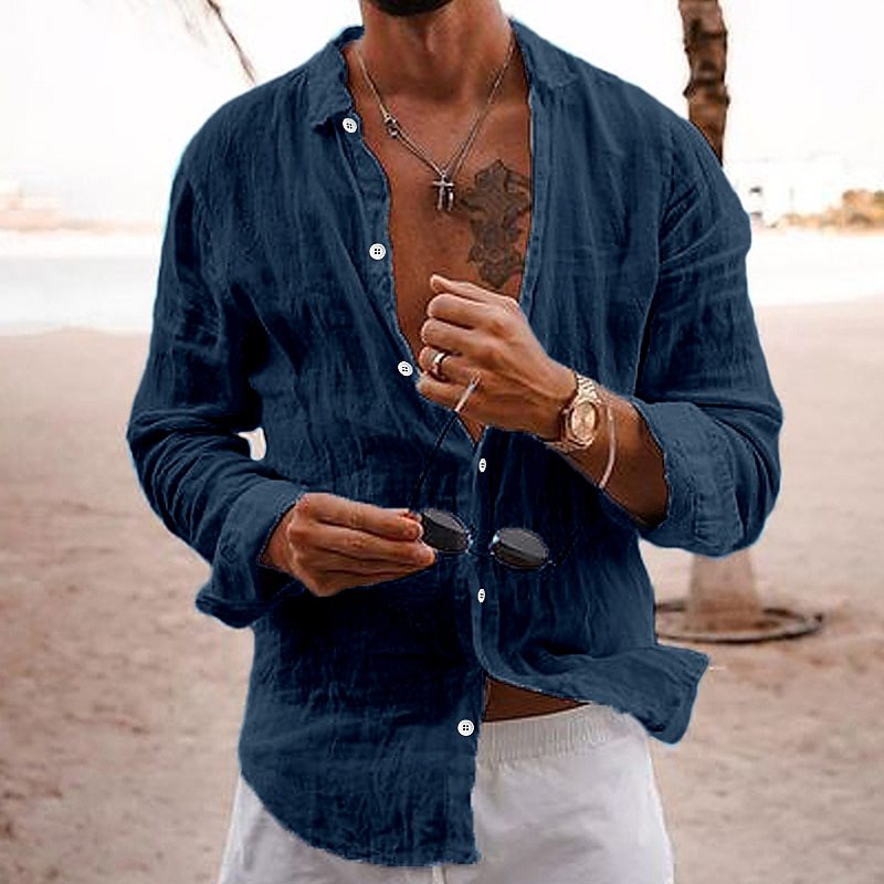 Breathable and lightweight men's summer shirt made of cotton – Francesco