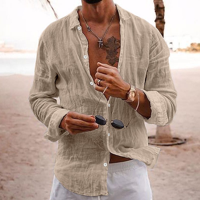 Breathable and lightweight men's summer shirt made of cotton – Francesco