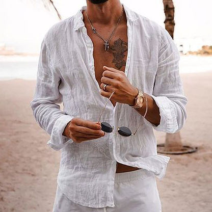 Breathable and lightweight men's summer shirt made of cotton – Francesco