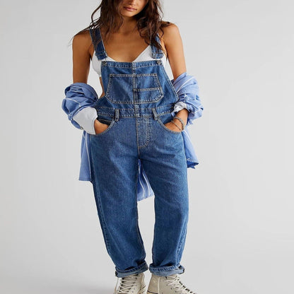 Denim Ladies' Dungarees with Relaxed Fit – Serena