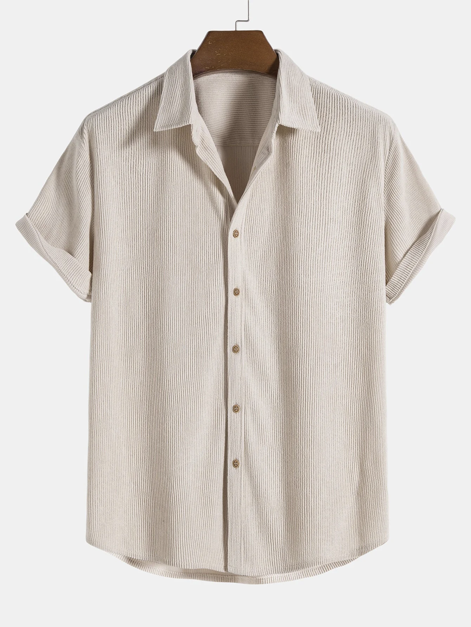 Stylish men's summer set with shirt and cord shorts - SommerKern
