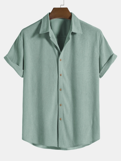 Stylish men's summer set with shirt and cord shorts - SommerKern
