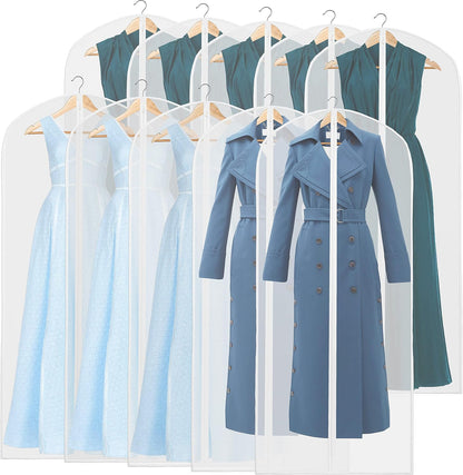 Autumnal Clear Full-Length Garment Bags – 10-Pack Suit and Dress Storage Bags (Buy 1, Get 1 FREE)