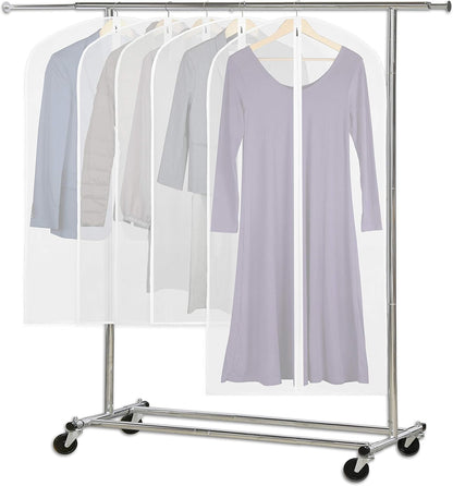 Autumnal Clear Full-Length Garment Bags – 10-Pack Suit and Dress Storage Bags (Buy 1, Get 1 FREE)