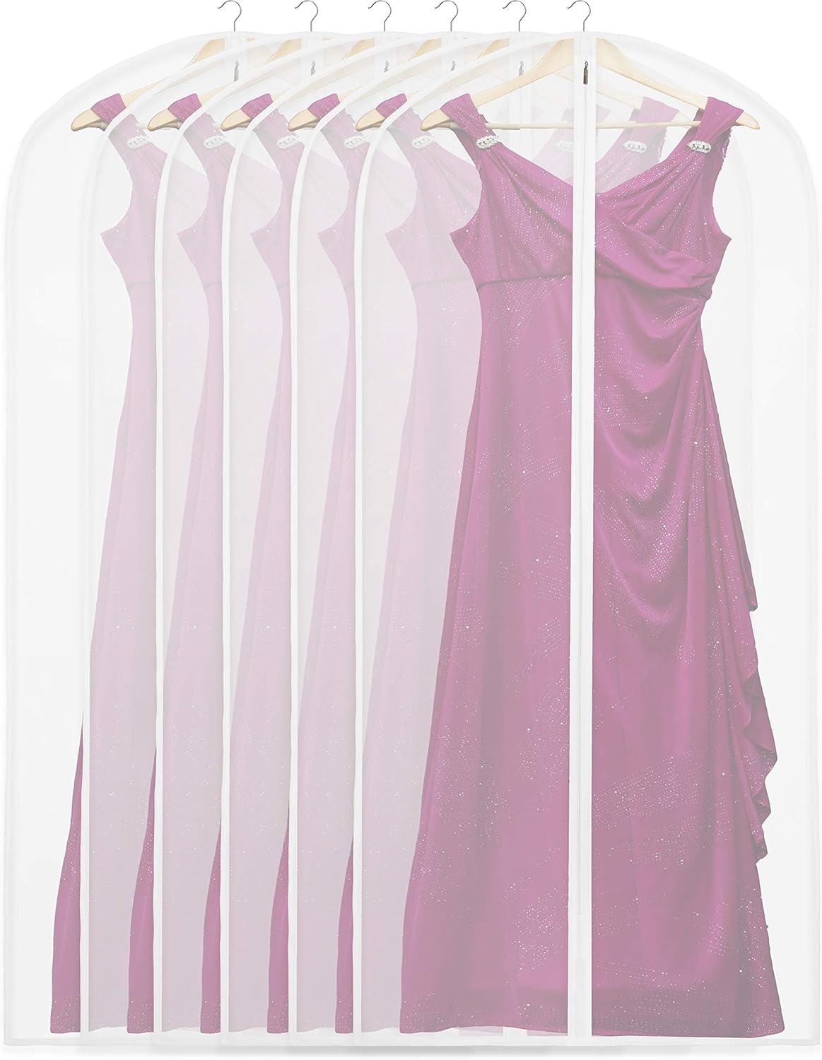 Autumnal Clear Full-Length Garment Bags – 10-Pack Suit and Dress Storage Bags (Buy 1, Get 1 FREE)