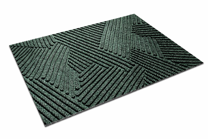 Dark green mat with textured angular ridge pattern, shown at an angle on a white background 2