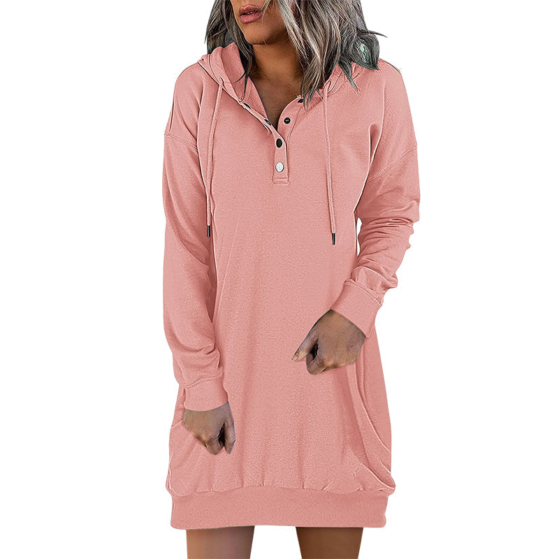 Minimalistic Long Women's Hoodie – Valeria