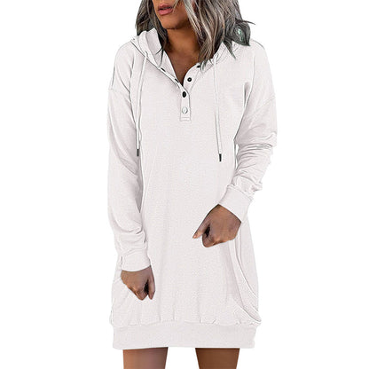 Minimalistic Long Women's Hoodie – Valeria